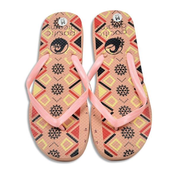 NWT Pacific Dreams Women's Beach Pool Casual Flip Flops - Picture 1 of 5